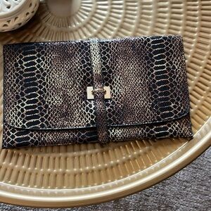 Animal print clutch